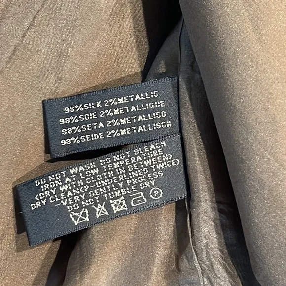 RALPH LAUREN 100% Silk & Gold Crane Tapestry Sleeveless Dress 10 - Picture 7 of 11